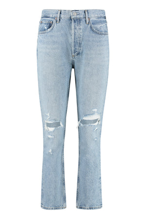 Riley cropped straight leg jeans-0
